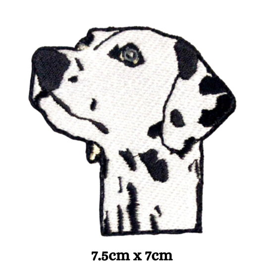 Black White Spotted Dalmatian Dog Embroidery Iron-On Patches for Clothing Sew-On Applique for DIY Crafts Denim Jackets Jeans Backpacks