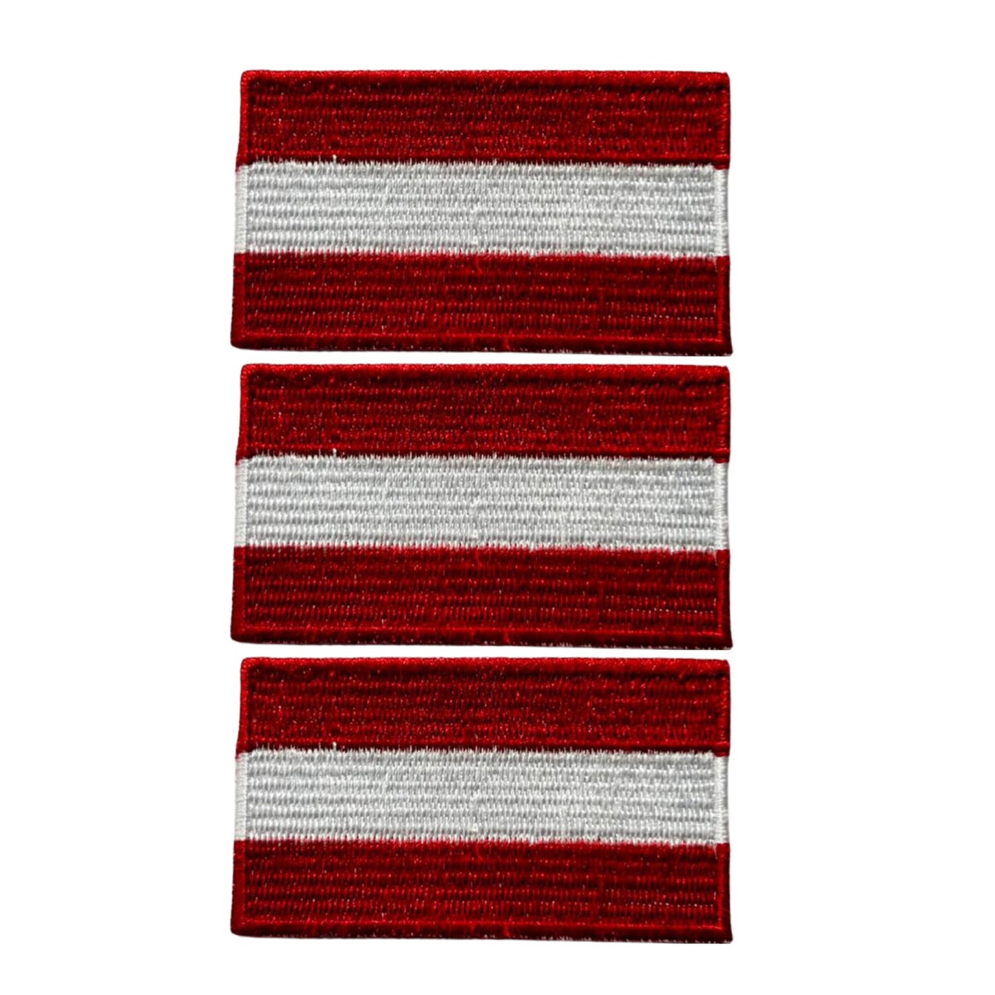 3 Pieces All Countries Flag Patches, 7×4 cm Embroidered Iron-On/Sew On National Flags, World Country Badge Appliques for Vest, Jacket, Backpack, Hat,(A-J)