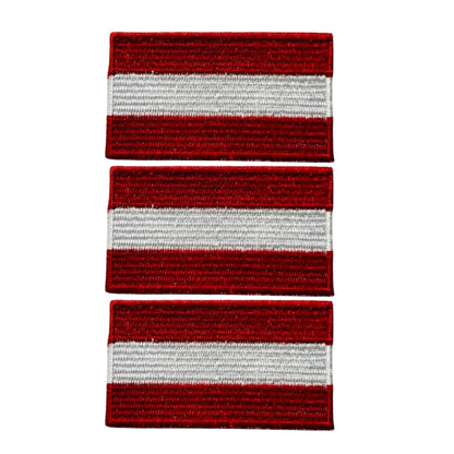 3 Pieces All Countries Flag Patches, 7×4 cm Embroidered Iron-On/Sew On National Flags, World Country Badge Appliques for Vest, Jacket, Backpack, Hat,(A-J)