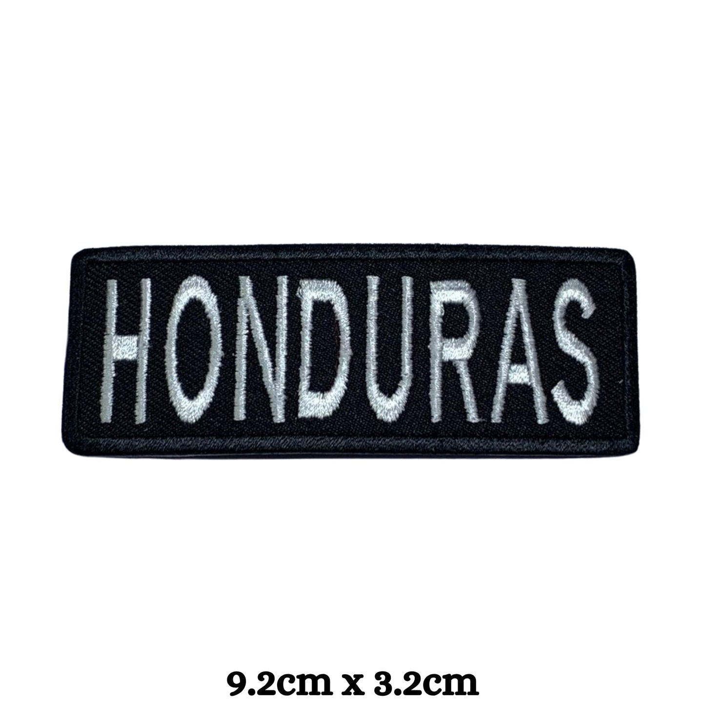 Honduras Flag Embroidered Patch Set, Iron-On or Sew-On Applique Badges, Rectangle Shield Round Heart Shapes, for Jackets, Backpacks, Hats, Uniforms and Various Sizes