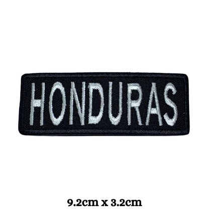 Honduras Flag Embroidered Patch Set, Iron-On or Sew-On Applique Badges, Rectangle Shield Round Heart Shapes, for Jackets, Backpacks, Hats, Uniforms and Various Sizes