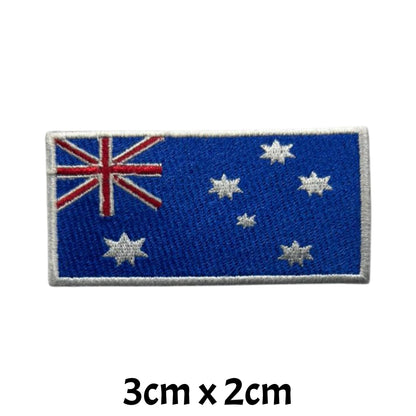 All Country Flag Patches (3 × 2 cm), Embroidered Iron-On/Sew On National Flags, Badge Traveler Gift Patch for Jacket, Backpack, Hat DIY Craft