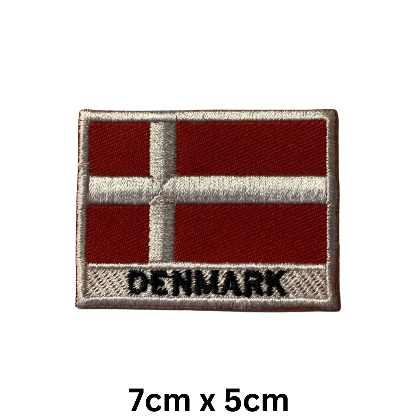 National Country Flag Iron On Patch, Set of 3, Embroidered Fabric Applique, 7cm x 5cm, Rectangular, United Kingdom Theme, for Jackets, Bags, Hats and Crafts (A-J)
