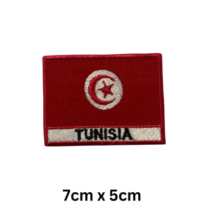 National Country Flag Iron On Patch, Set of 3, Embroidered Fabric Applique, 7cm x 5cm, Rectangular, United Kingdom Theme, for Jackets, Bags, Hats and Crafts (A-J)