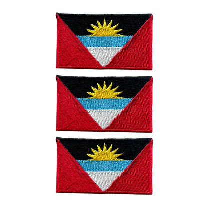3 Pieces All Countries Flag Patches, 7×4 cm Embroidered Iron-On/Sew On National Flags, World Country Badge Appliques for Vest, Jacket, Backpack, Hat,(A-J)