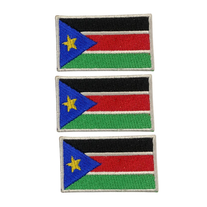 3 Pieces All Countries Flag Patches, 7×4 cm Embroidered Iron-On/Sew On National Flags, World Country Badge Appliques for Vest, Jacket, Backpack, Hat, (T-Z)