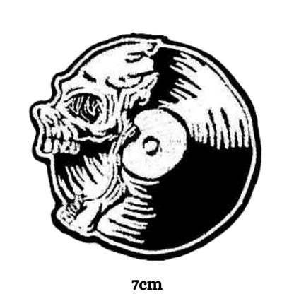 Roaring Skull Embroidery Iron-On Patches for Clothing Sew-On Applique for DIY Crafts Denim Jackets Jeans Backpacks