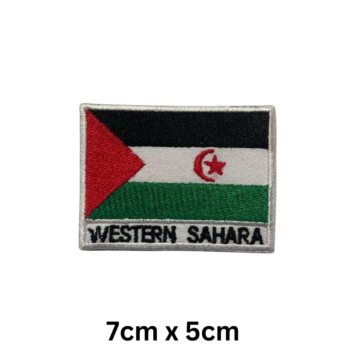National Country Flag Iron On Patch, Set of 3, Embroidered Fabric Applique, 7cm x 5cm, Rectangular, United Kingdom Theme, for Jackets, Bags, Hats and Crafts (A-J)