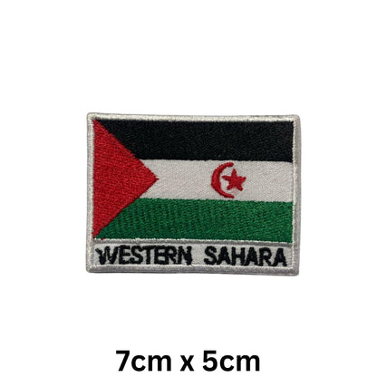National Country Flag Iron On Patch, Set of 3, Embroidered Fabric Applique, 7cm x 5cm, Rectangular, United Kingdom Theme, for Jackets, Bags, Hats and Crafts (A-J)