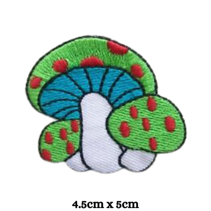 Magic Mushroom Embroidery Iron-On Patches for Clothing Sew-On Applique for DIY Crafts Denim Jackets Jeans Backpacks