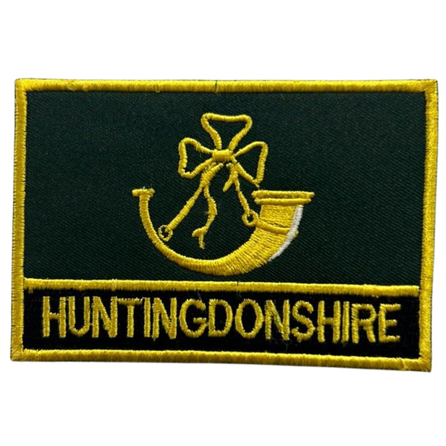 UK County Flag Patch 9.5cm x 6cm Embroidered Iron On/Sew On Badge Durable Fabric Applique for Jackets, Backpacks, Hats, and Clothing