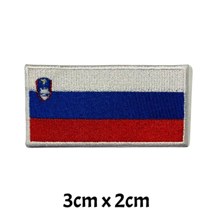 All Country Flag Patches (3 × 2 cm), Embroidered Iron-On/Sew On National Flags, Badge Traveler Gift Patch for Jacket, Backpack, Hat DIY Craft (T-Z)