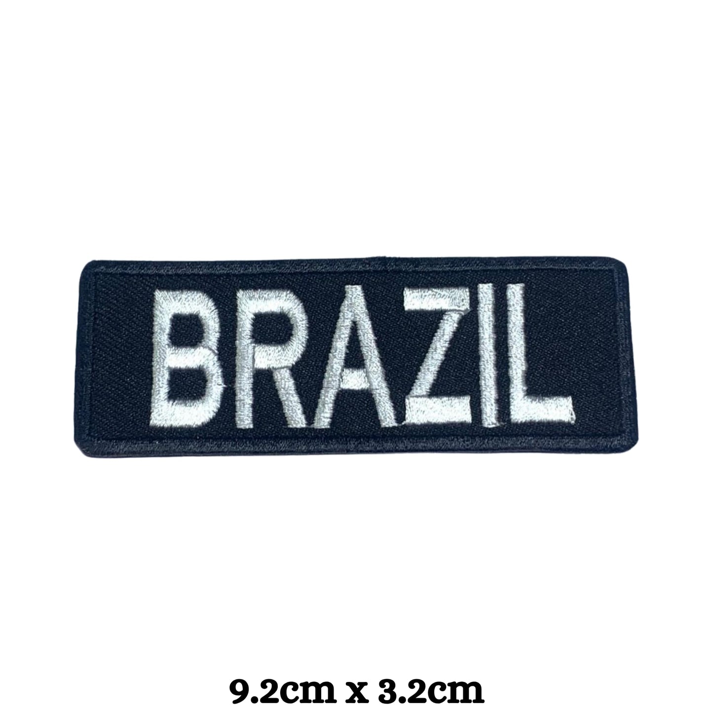 Brazil Flag Embroidered Patches, Iron-On/Sew-On Applique, Shield, Round, Heart and Rectangle Flag Badges for Jackets, Bags, Uniforms, Various Sizes