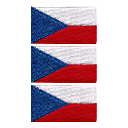 3 Pieces All Countries Flag Patches, 7×4 cm Embroidered Iron-On/Sew On National Flags, World Country Badge Appliques for Vest, Jacket, Backpack, Hat, (K-S)