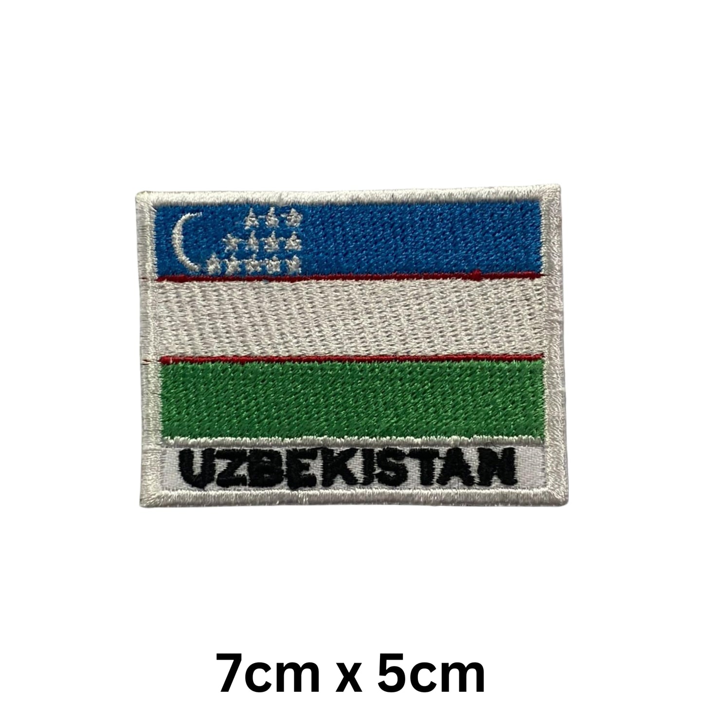National Country Flag Iron On Patch, Set of 3, Embroidered Fabric Applique, 7cm x 5cm, Rectangular, United Kingdom Theme, for Jackets, Bags, Hats and Crafts (A-J)