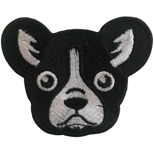 Dog Face Animal Embroidery Iron-On Patches for Clothing Sew-On Applique for DIY Crafts Denim Jackets Jeans Backpacks