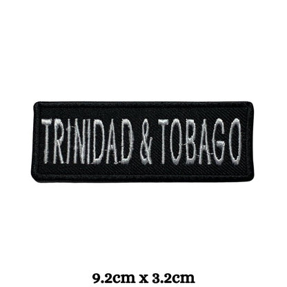 Trinidad and Tobago Flag Embroidered Patch Set, Iron-On or Sew-On Applique Badges, Rectangle Shield Round Heart Shapes, for Jackets, Backpacks, Hats, Uniforms and Various Sizes