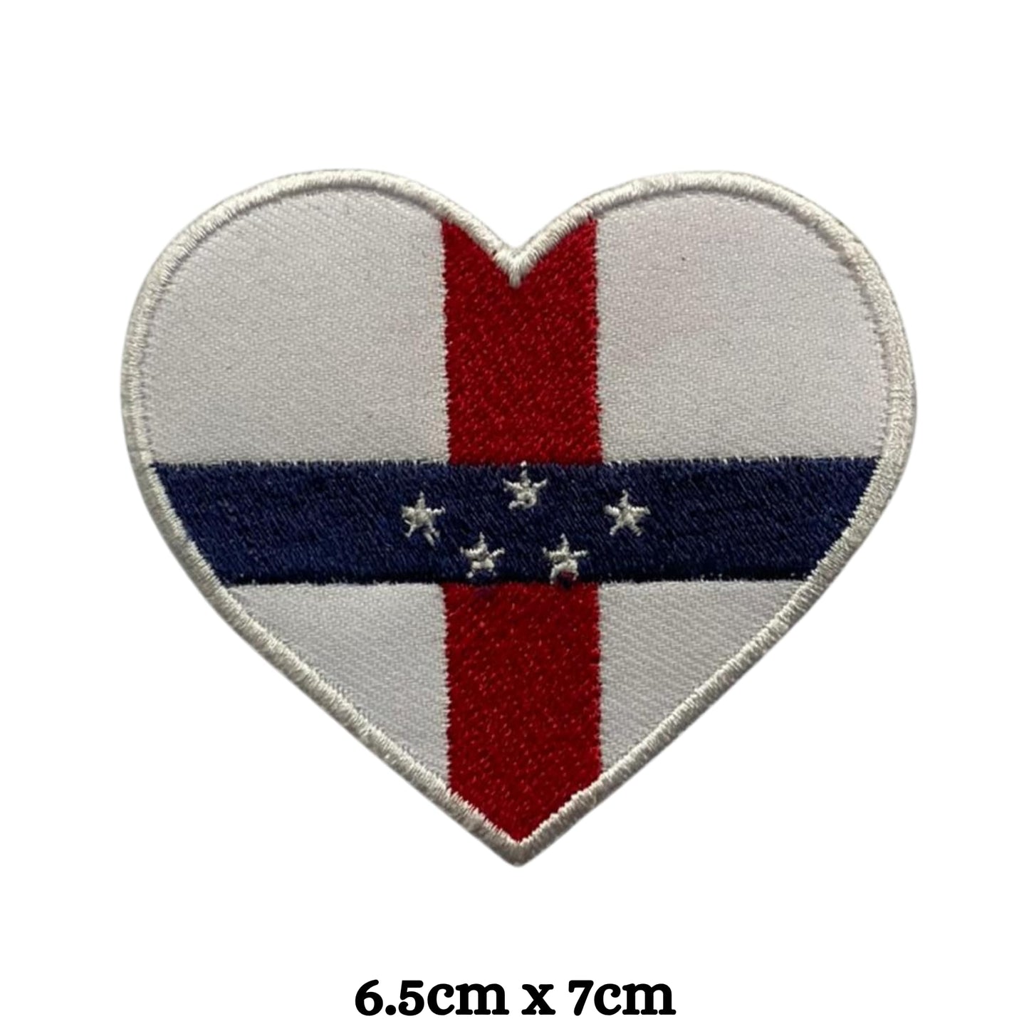 Antilles Flag Embroidered Patch Set, Iron-On or Sew-On Applique Badges, Rectangle Shield Round Heart Shapes, for Jackets, Backpacks, Hats, Uniforms and Various Sizes