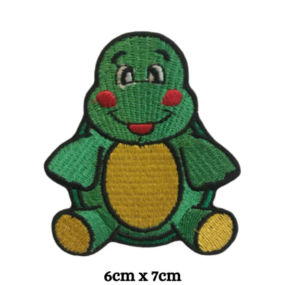 Little Turtle Embroidery Iron-On Patches for Clothing Sew-On Applique for DIY Crafts Denim Jackets Jeans Backpacks