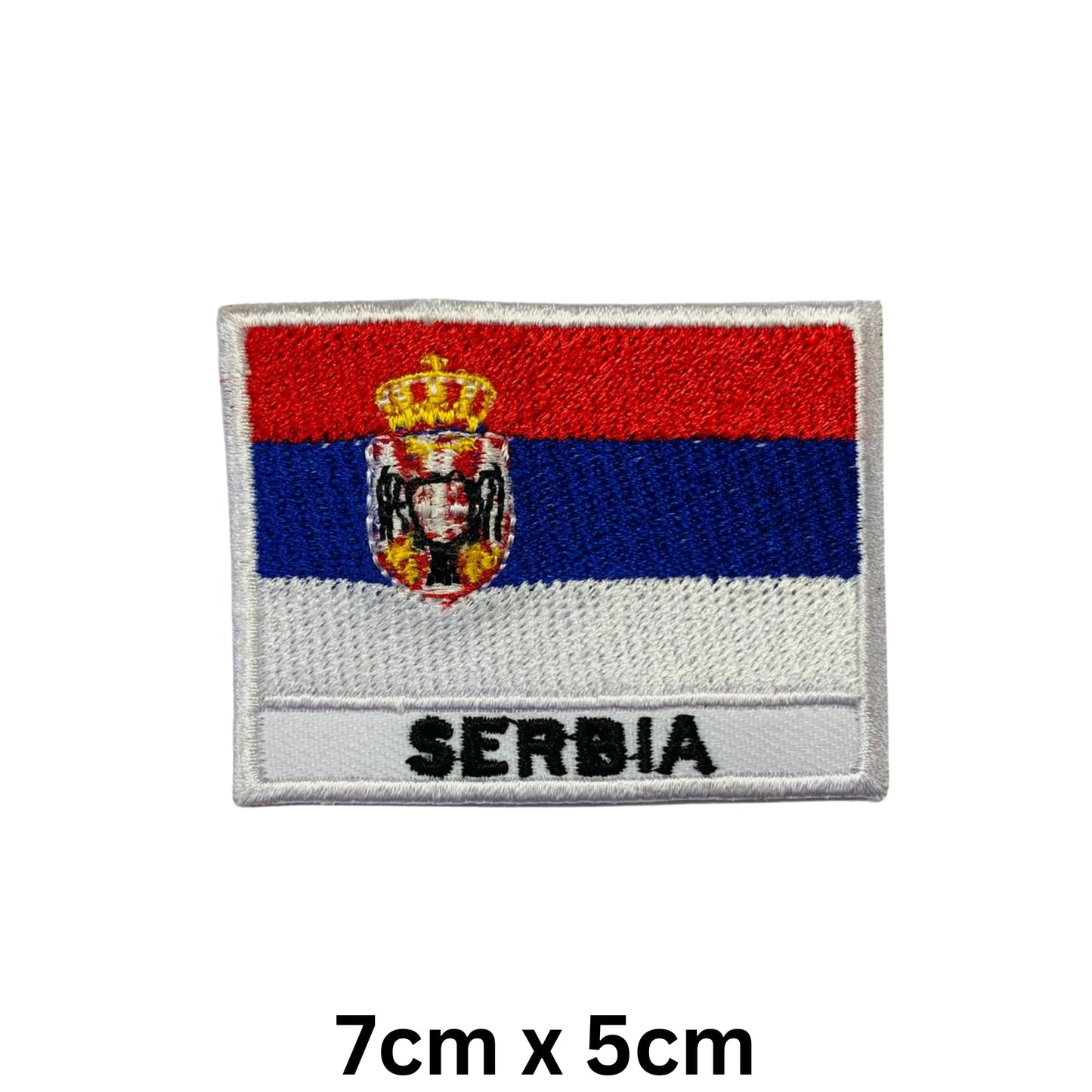 National Country Flag Iron On Patch, Set of 3, Embroidered Fabric Applique, 7cm x 5cm, Rectangular, United Kingdom Theme, for Jackets, Bags, Hats and Crafts (A-J)