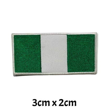 All Country Flag Patches (3 × 2 cm), Embroidered Iron-On/Sew On National Flags, Badge Traveler Gift Patch for Jacket, Backpack, Hat DIY Craft (K-S)