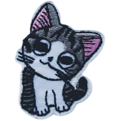 Kitty Cute Animal Embroidery Iron-On Patches for Clothing Sew-On Applique for DIY Crafts Denim Jackets Jeans Backpacks