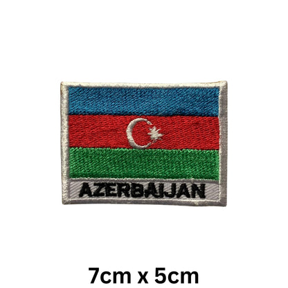 National Country Flag Iron On Patch, Set of 3, Embroidered Fabric Applique, 7cm x 5cm, Rectangular, United Kingdom Theme, for Jackets, Bags, Hats and Crafts (A-J)