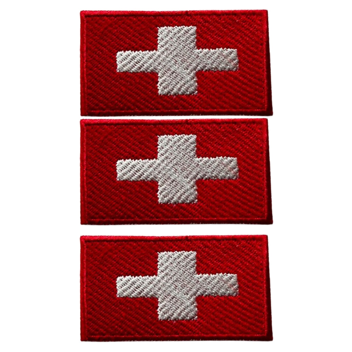 3 Pieces All Countries Flag Patches, 7×4 cm Embroidered Iron-On/Sew On National Flags, World Country Badge Appliques for Vest, Jacket, Backpack, Hat,(A-J)