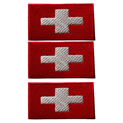 3 Pieces All Countries Flag Patches, 7×4 cm Embroidered Iron-On/Sew On National Flags, World Country Badge Appliques for Vest, Jacket, Backpack, Hat, (T-Z)