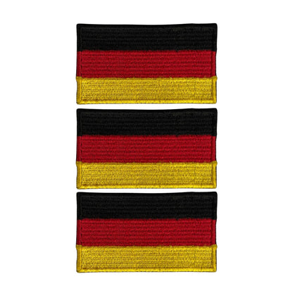 3 Pieces All Countries Flag Patches, 7×4 cm Embroidered Iron-On/Sew On National Flags, World Country Badge Appliques for Vest, Jacket, Backpack, Hat,(A-J)