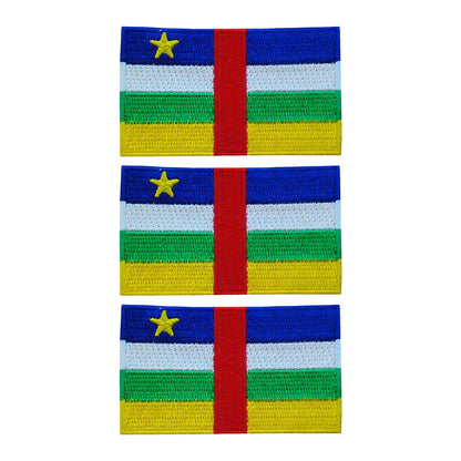 3 Pieces All Countries Flag Patches, 7×4 cm Embroidered Iron-On/Sew On National Flags, World Country Badge Appliques for Vest, Jacket, Backpack, Hat, (K-S)