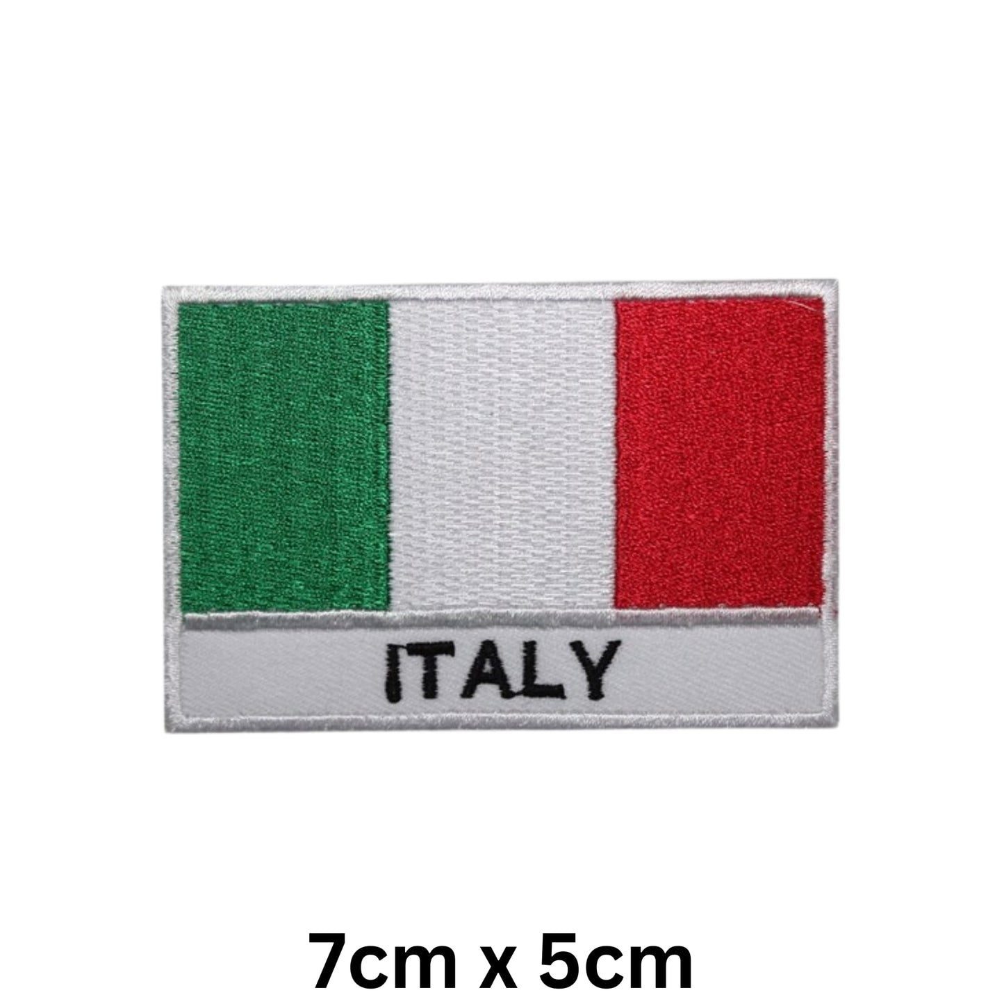 National Country Flag Iron On Patch, Set of 3, Embroidered Fabric Applique, 7cm x 5cm, Rectangular, United Kingdom Theme, for Jackets, Bags, Hats and Crafts (A-J)