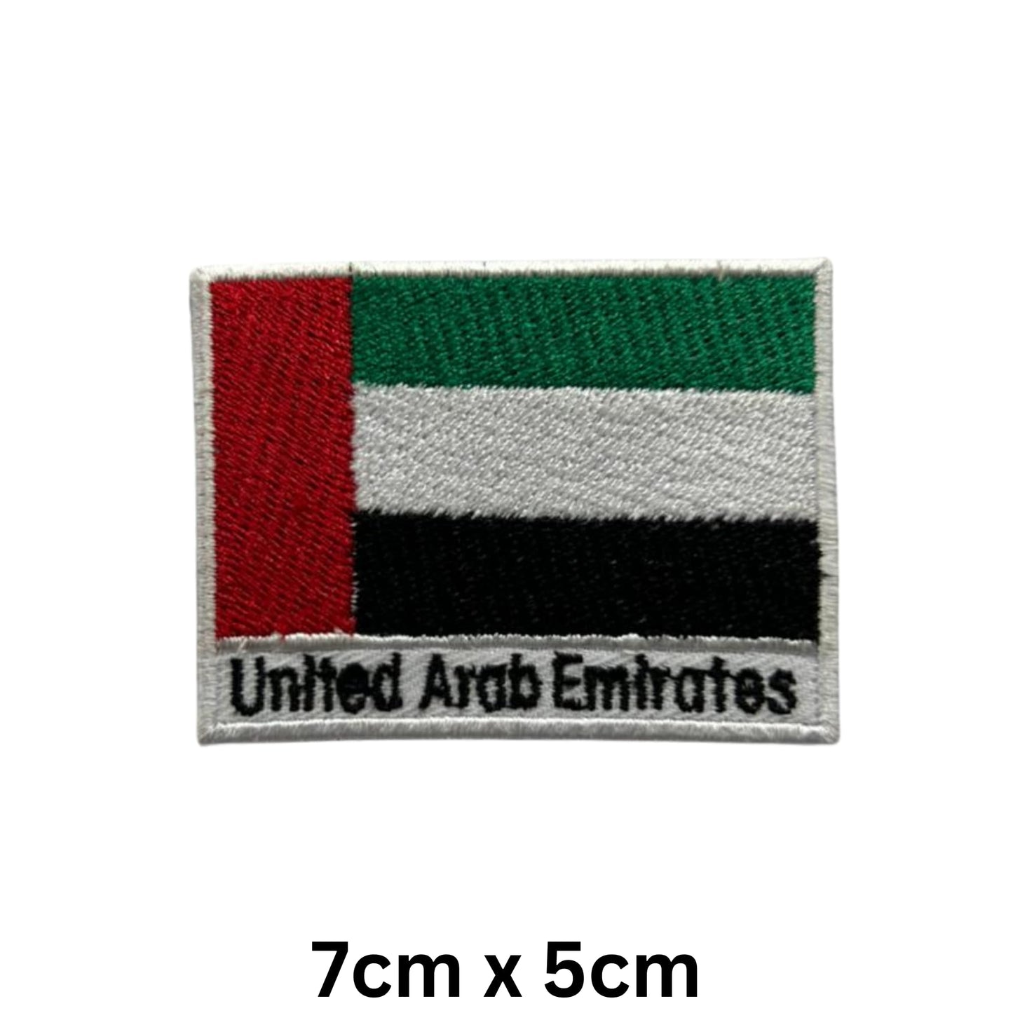 National Country Flag Iron On Patch, Set of 3, Embroidered Fabric Applique, 7cm x 5cm, Rectangular, United Kingdom Theme, for Jackets, Bags, Hats and Crafts (A-J)