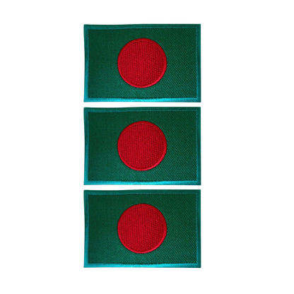 3 Pieces All Countries Flag Patches, 7×4 cm Embroidered Iron-On/Sew On National Flags, World Country Badge Appliques for Vest, Jacket, Backpack, Hat,(A-J)