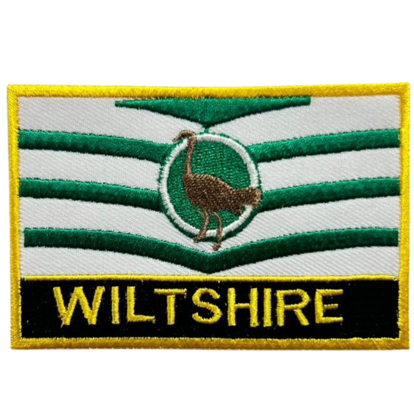 UK County Flag Patch 9.5cm x 6cm Embroidered Iron On/Sew On Badge Durable Fabric Applique for Jackets, Backpacks, Hats, and Clothing