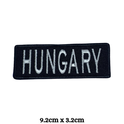 Hungary Flag Embroidered Patch Set, Iron-On or Sew-On Applique Badges, Rectangle Shield Round Heart Shapes, for Jackets, Backpacks, Hats, Uniforms and Various Sizes