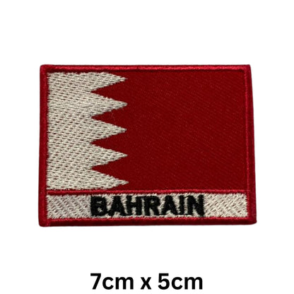 National Country Flag Iron On Patch, Set of 3, Embroidered Fabric Applique, 7cm x 5cm, Rectangular, United Kingdom Theme, for Jackets, Bags, Hats and Crafts (A-J)