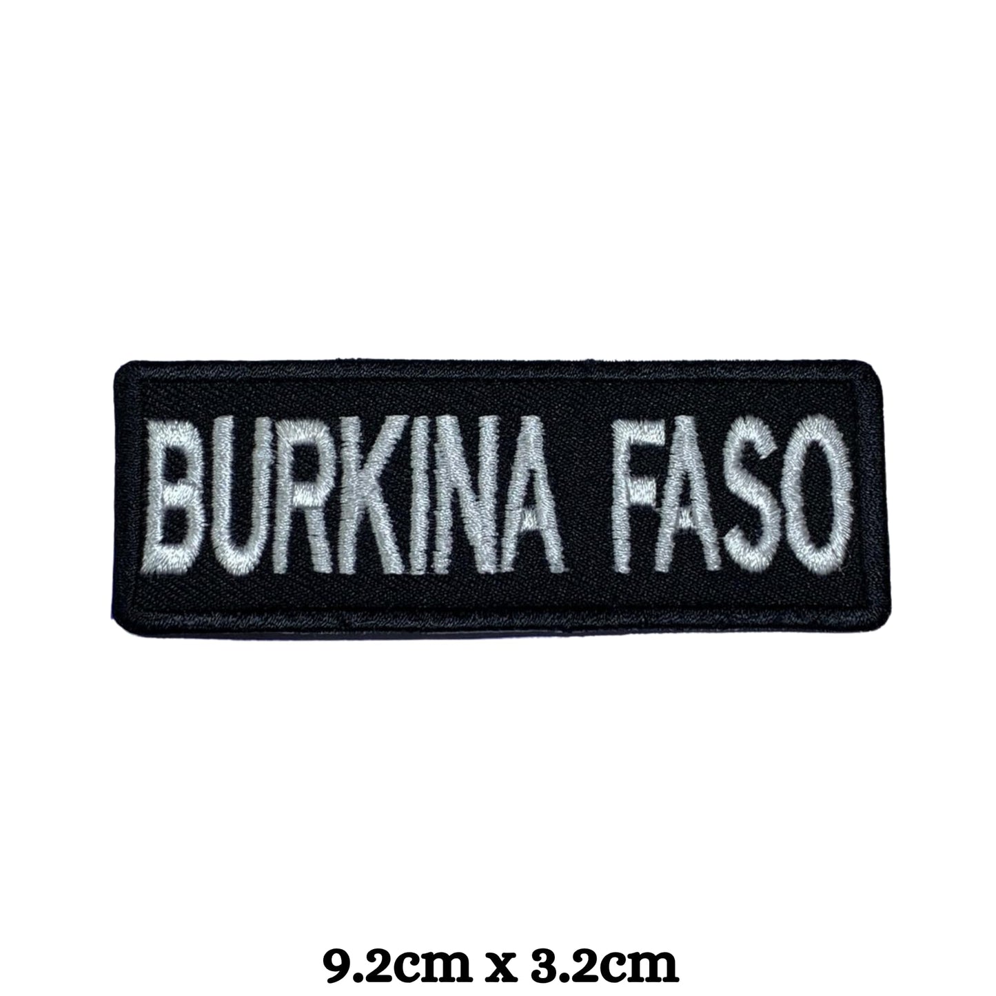 Burkina Faso Flag Embroidered Patch Set, Iron-On or Sew-On Applique Badges, Rectangle Shield Round Heart Shapes, for Jackets, Backpacks, Hats, Uniforms and Various Sizes