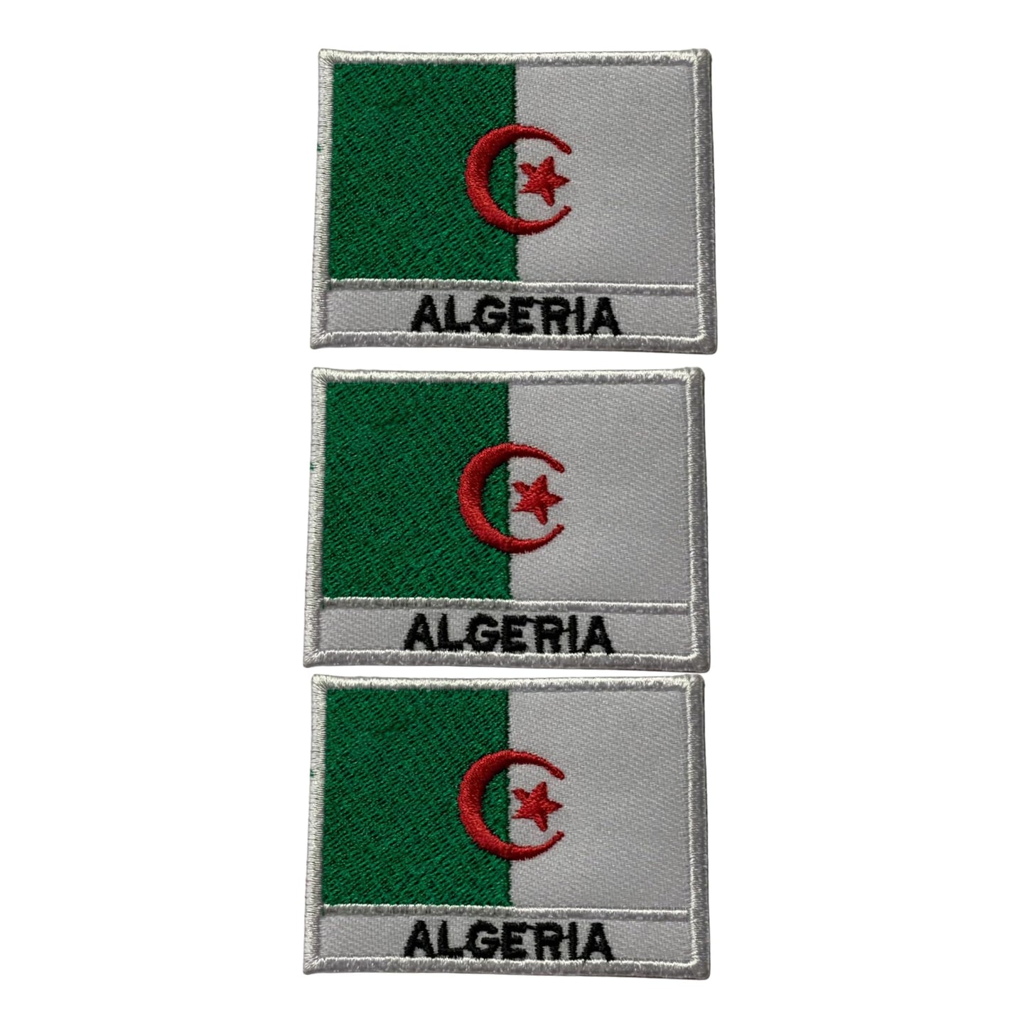 National Country Flag Iron On Patch, Set of 3, Embroidered Fabric Applique, 7cm x 5cm, Rectangular, United Kingdom Theme, for Jackets, Bags, Hats and Crafts (A-J)