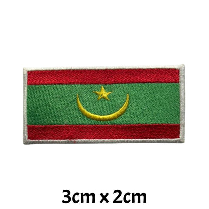 All Country Flag Patches (3 × 2 cm), Embroidered Iron-On/Sew On National Flags, Badge Traveler Gift Patch for Jacket, Backpack, Hat DIY Craft (T-Z)