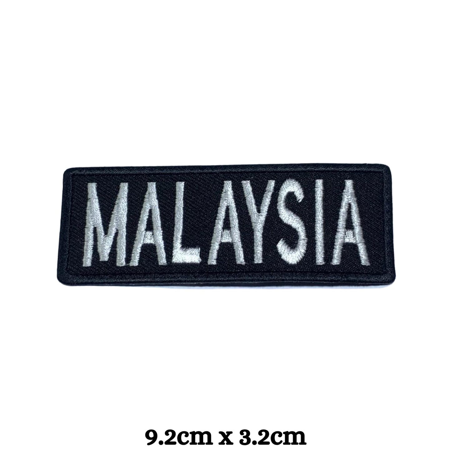 Malaysia Flag Embroidered Patch Set, Iron-On or Sew-On Applique Badges, Rectangle Shield Round Heart Shapes, for Jackets, Backpacks, Hats, Uniforms and Various Sizes