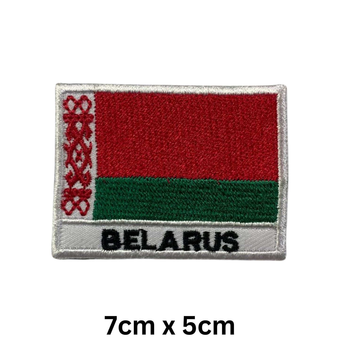 National Country Flag Iron On Patch, Set of 3, Embroidered Fabric Applique, 7cm x 5cm, Rectangular, United Kingdom Theme, for Jackets, Bags, Hats and Crafts (A-J)