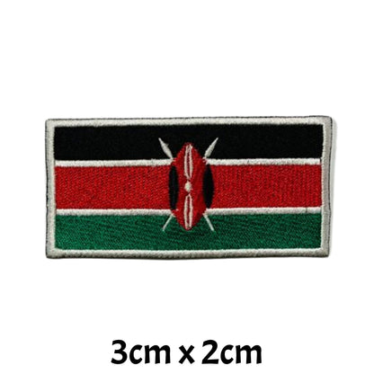 All Country Flag Patches (3 × 2 cm), Embroidered Iron-On/Sew On National Flags, Badge Traveler Gift Patch for Jacket, Backpack, Hat DIY Craft (K-S)