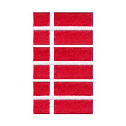 3 Pieces All Countries Flag Patches, 7×4 cm Embroidered Iron-On/Sew On National Flags, World Country Badge Appliques for Vest, Jacket, Backpack, Hat,(A-J)