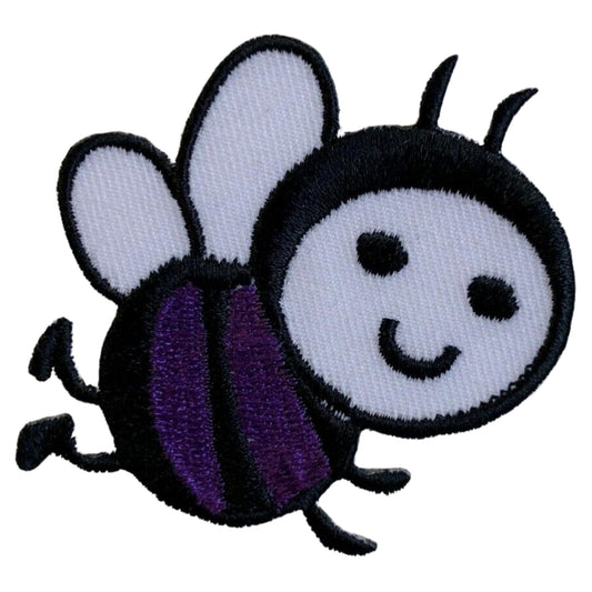 Bee Face Embroidery Iron-On Patches for Clothing Sew-On Applique for DIY Crafts Denim Jackets Jeans Backpacks