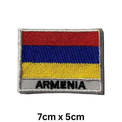 National Country Flag Iron On Patch, Set of 3, Embroidered Fabric Applique, 7cm x 5cm, Rectangular, United Kingdom Theme, for Jackets, Bags, Hats and Crafts (A-J)