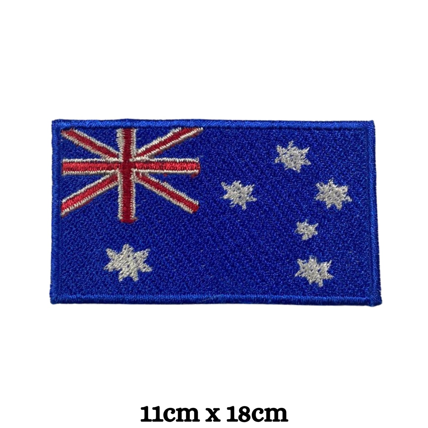 Australia Flag Embroidered Patches, Iron-On/Sew-On Applique, Shield, Round, Heart and Rectangle Flag Badges for Jackets, Bags, Uniforms, Various Sizes