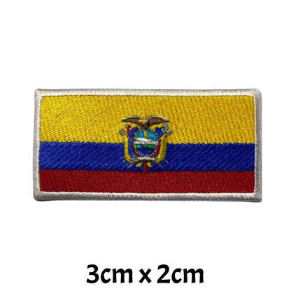 All Country Flag Patches (3 × 2 cm), Embroidered Iron-On/Sew On National Flags, Badge Traveler Gift Patch for Jacket, Backpack, Hat DIY Craft (T-Z)