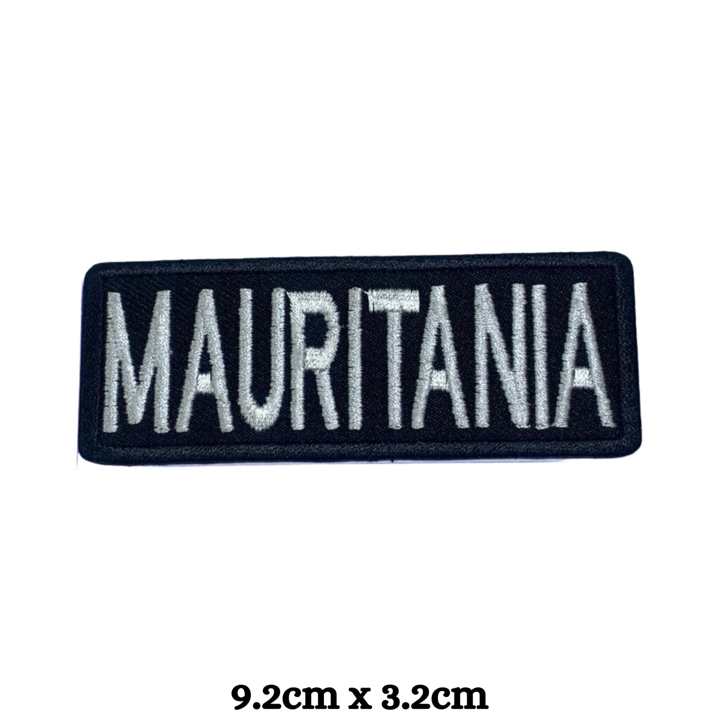 Mauritania Flag Embroidered Patch Set, Iron-On or Sew-On Applique Badges, Rectangle Shield Round Heart Shapes, for Jackets, Backpacks, Hats, Uniforms and Various Sizes