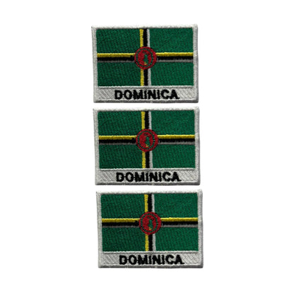 National Country Flag Iron On Patch, Set of 3, Embroidered Fabric Applique, 7cm x 5cm, Rectangular, United Kingdom Theme, for Jackets, Bags, Hats and Crafts (A-J)